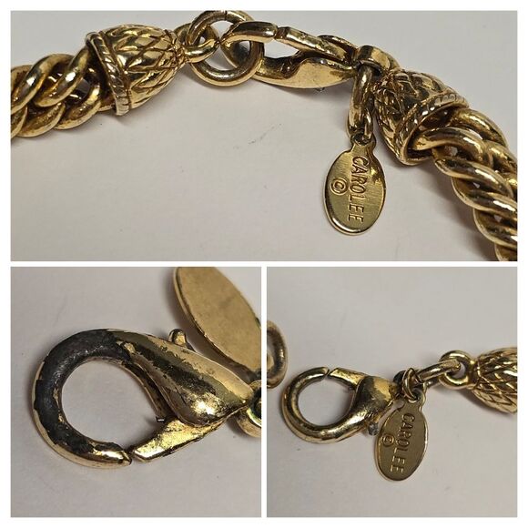 Carolee Lux Extra Long Heavy Chunky Gold Chain Necklace With Bronzallure Pendant - Picture 4 of 11